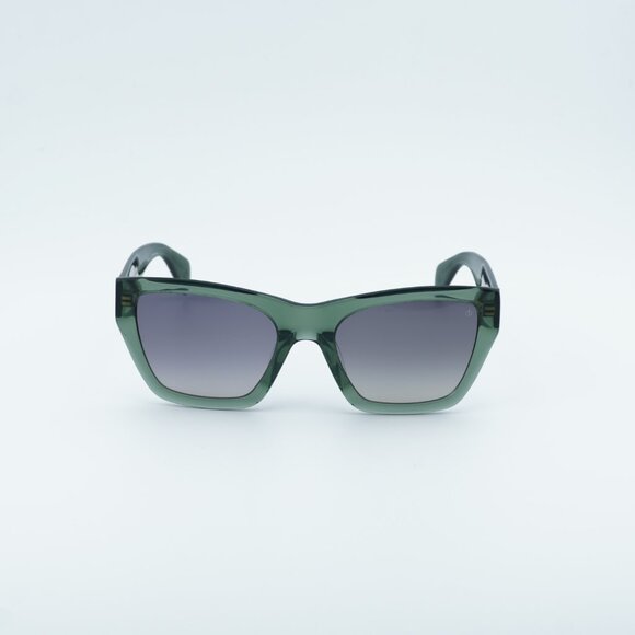 Rag & Bone RNB1046/G/S 01ED PR Sunglasses Green Square Frame, Grey Lenses main image 10